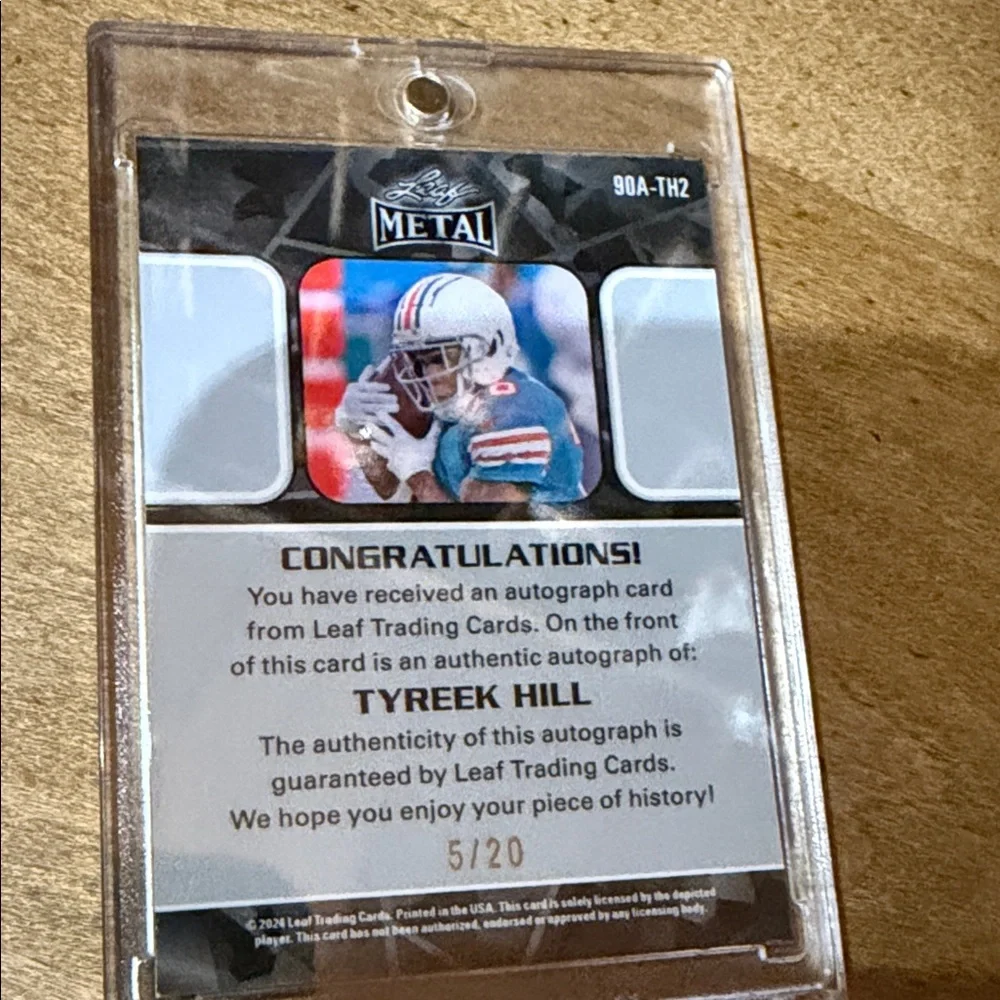 Tyreek Hill Auto! Awesome card!